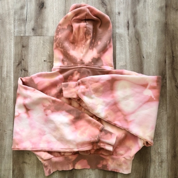 Aritzia, TNA, Cozy, Perfect Shrunken Cropped Hoodie, Womans, Tie Dye, Size M - Picture 7 of 15